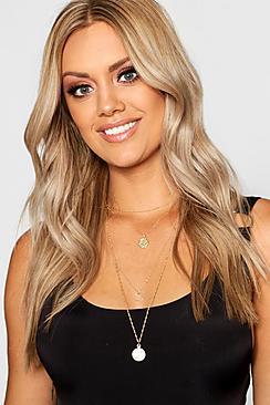 Boohoo Plus Coin Pendant Detail Choker Necklace