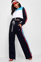 Boohoo Pepsi X Boohoo Side Stripe Wide Leg Pant