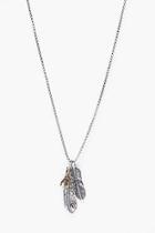 Boohoo Double Feather Necklace