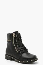 Boohoo Studded Hiker Boots