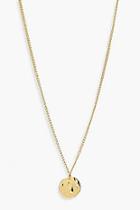 Boohoo Simple Hammered Coin Necklace