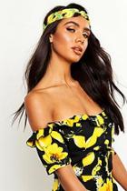 Boohoo Banana Print Twist Knot Headband