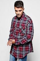 Boohoo Double Flap Pocket Check Shirt