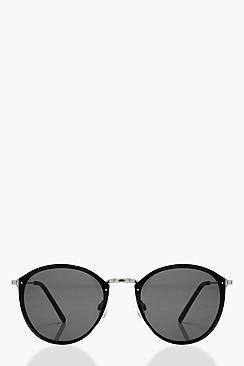 Boohoo Angel Frameless Metal Trim Sunglasses