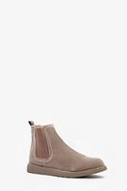 Boohoo Faux Suede Wedge Sole Chelsea Boot