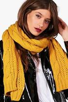 Boohoo Abbie Chunky Cable Knit Scarf