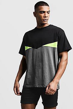 Boohoo Loose Fit Panelled Jersey Tee