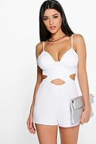 Boohoo Sofia Cut Front Strappy Playsuit