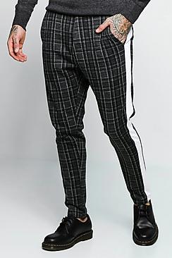 Boohoo Super Skinny Smart Jogger With Taping