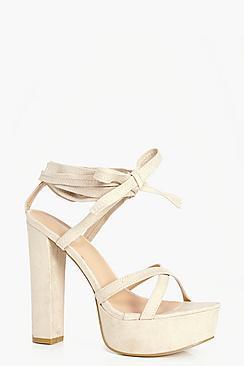 Boohoo Jessica Wrap Over Platform Sandal