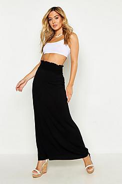 Boohoo Petite Sheered Waist Maxi Skirt