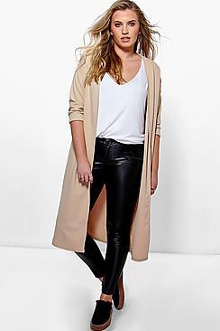 Boohoo Plus Lottie Collarless Duster