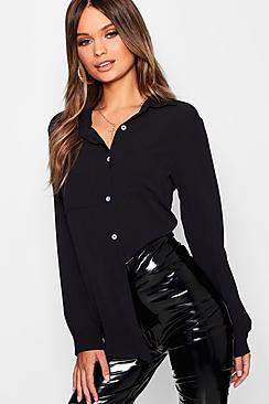 Boohoo Crepe Shirt