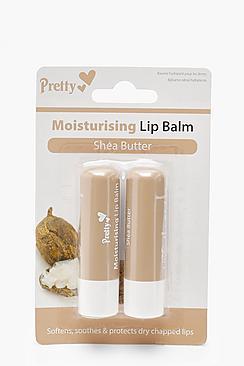 Boohoo Pretty Shea Butter 2 Pck Moisturising Lip Balms