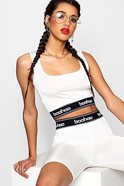 Boohoo Stefflon Don Sqaure Neck Crop Top