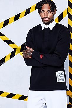 Boohoo Man Certified Woven Tab Detail Rugby Shirt