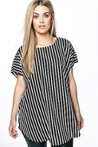 Boohoo Plus Holly Striped Oversize Tunic