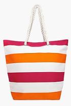 Boohoo Holly Stripe Beach Bag