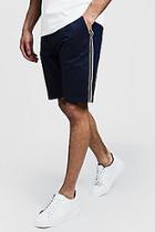 Boohoo Slim Fit Cotton Chino Short With Side Tape