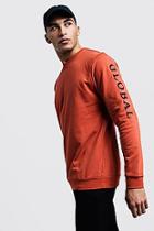 Boohoo Sleeve Embroidered Sweatshirt