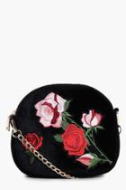 Boohoo Maisie Embroidered Cross Body Bag Pink