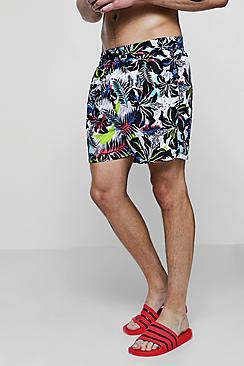 Boohoo Floral Print Swim Short