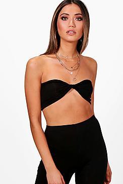 Boohoo Wendy Basic Twist Front Bandeau
