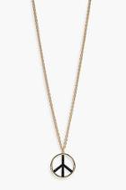 Boohoo Peace Pendant Necklace