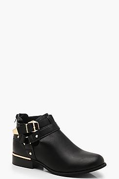 Boohoo Buckle Strap Chelsea Boots