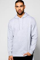 Boohoo Over The Head Zip Detail Hoodie Grey