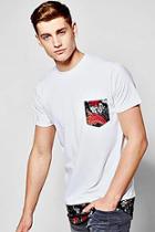 Boohoo Longline Tropical Print T Shirt