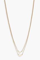 Boohoo Double Arrow Simple Layered Necklace