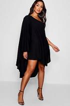 Boohoo Kayla One Shoulder Waterfall Dress