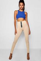 Boohoo Tall Zip Up Slim Leg Pants