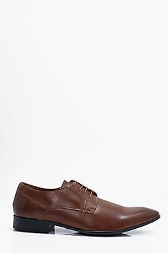 Boohoo Faux Skin Him Smart Lace Up Shoes