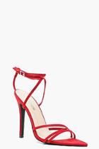 Boohoo Sophie Extreme Pointed Toe Wrap Strap Heels