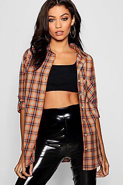 Boohoo Checked Pocket Detail Shirt