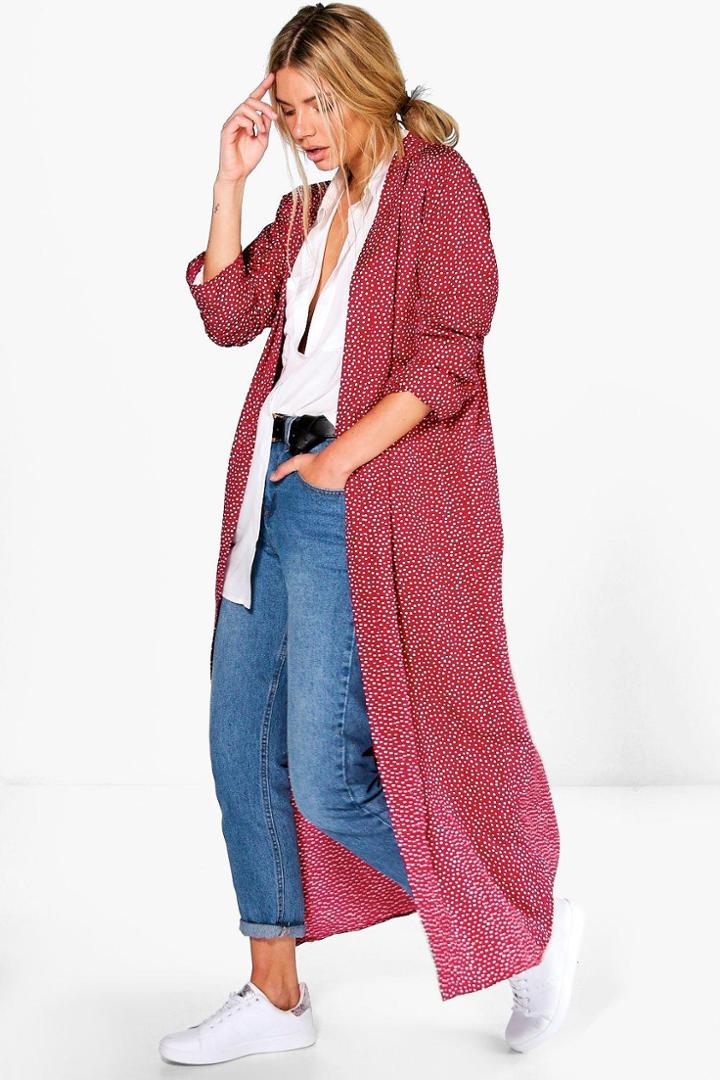 Boohoo Alice Spot Woven Kimono Multi