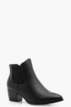 Boohoo Bethany Wide Fit Pull On Chelsea Boot