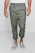 Boohoo Cropped Chino With Drawstring Waist