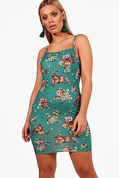 Boohoo Plus Sadie Square Neck Bodycon Dress
