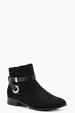 Boohoo Wrap Strap Chelsea Ankle Boots