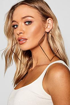 Boohoo Oversized Square Hoop Earrings