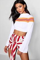 Boohoo Zendaya High Neck Colour Block Sweat Top