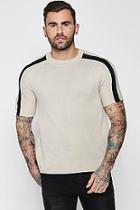 Boohoo Raglan Arm Stripe Knitted T-shirt