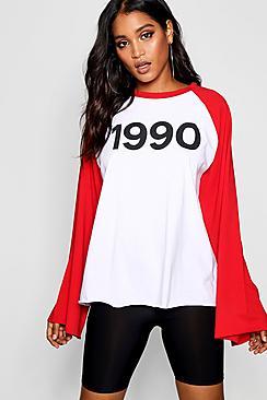 Boohoo Millie 1990 Oversized Slogan Tee