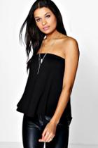 Boohoo Cally Swing Tube Bandeau Black