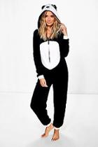 Boohoo Elise Panda Hooded Fleece Onesie