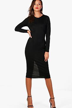Boohoo Tall Belted Midi Dress