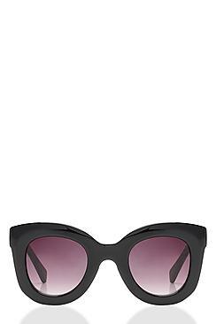 Boohoo Lucy Black Oversized Frame Sunglasses